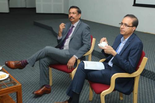 Dr Sreenivasa Raju Kalidindi & Dr Sridhar Redla at the Global Fellowship Induction Programme held in August 2019 at Apollo Health City, Hyderabad.